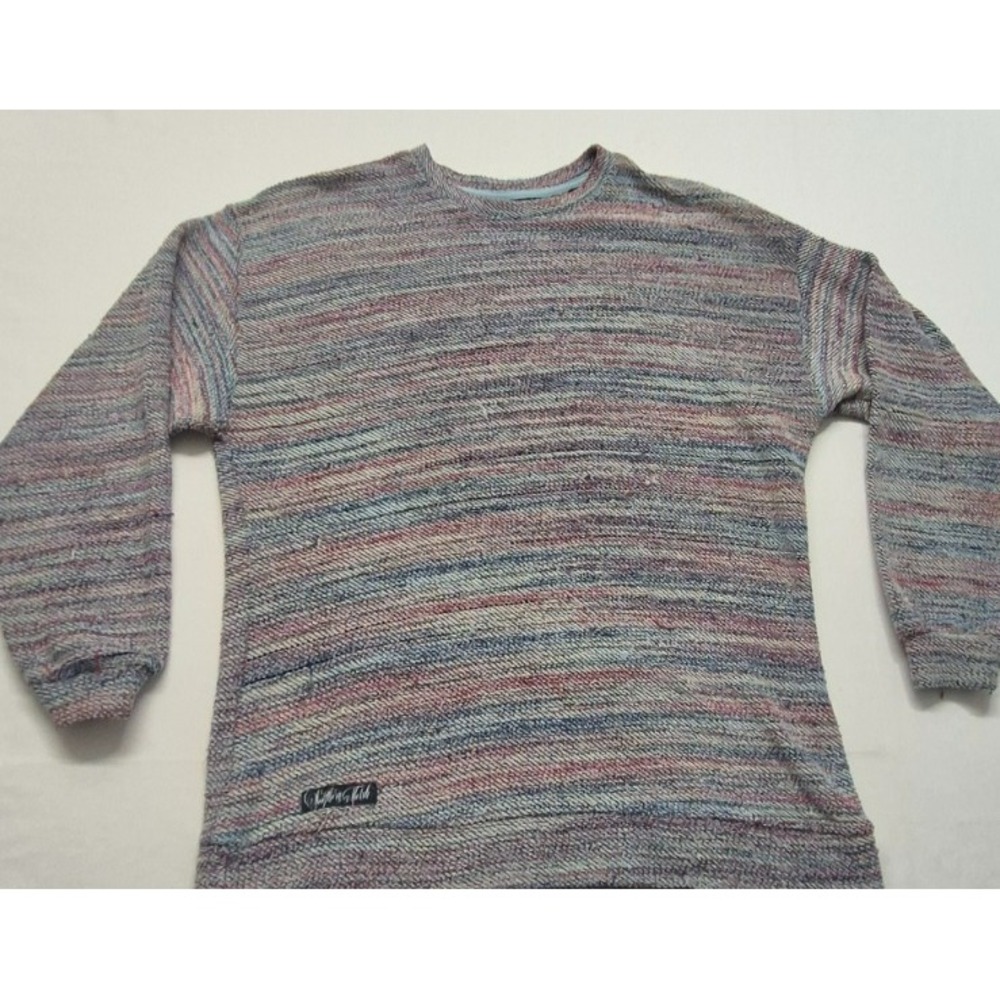 Southern Marsh Sunday Morning Men's‎ Pullover Sweater-Rainbow Sz Small